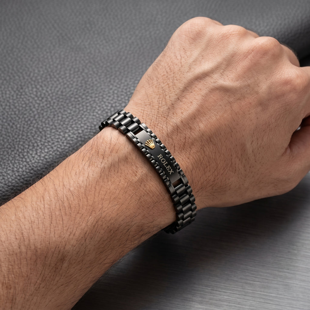 President-Style Bracelet — Black