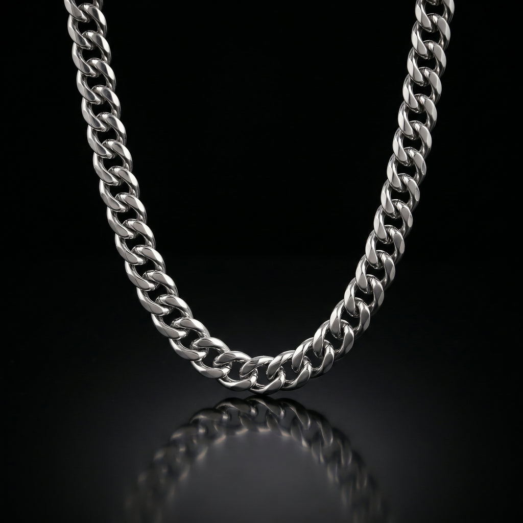 Silver Double Cuban Link Chain