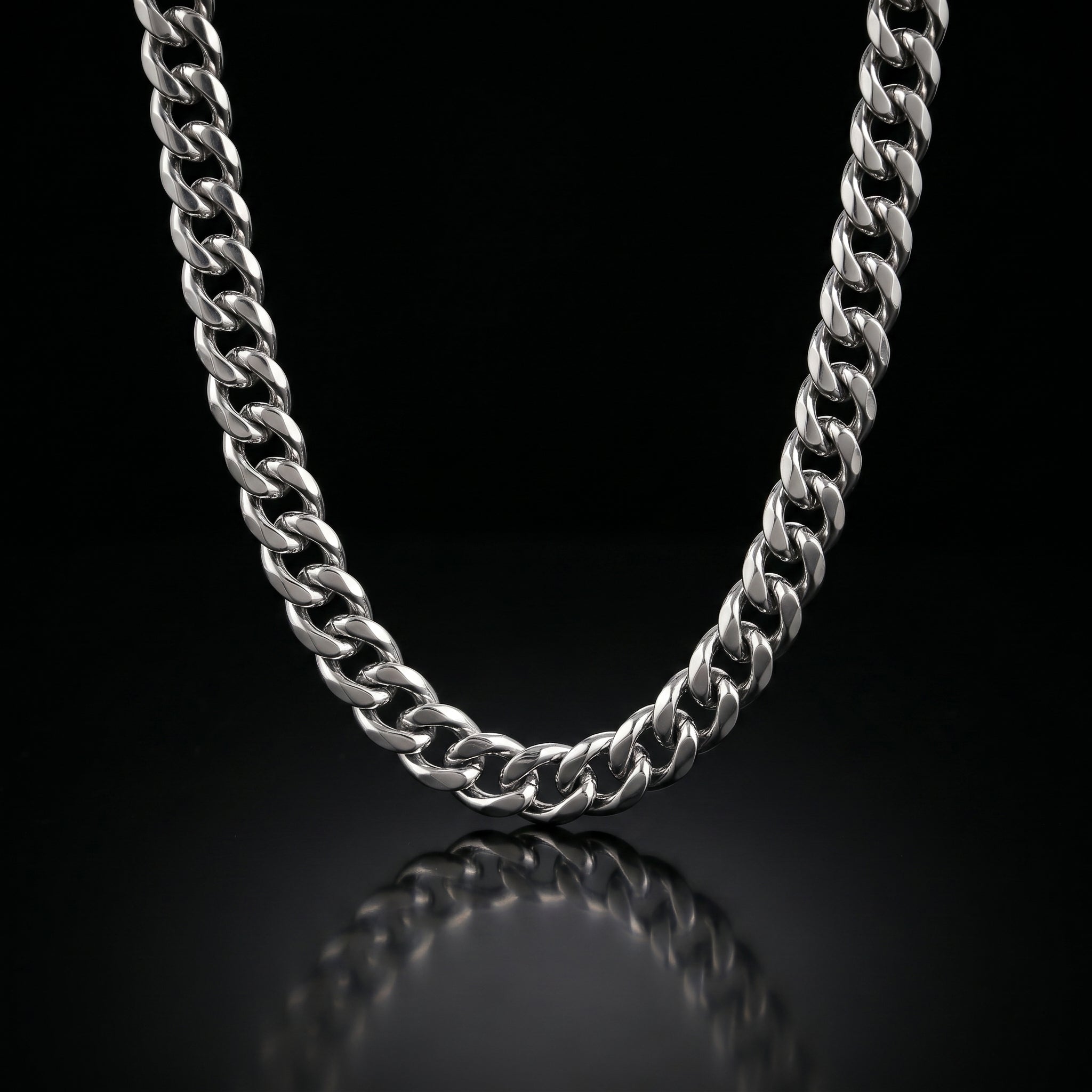 Silver Double Cuban Link Chain