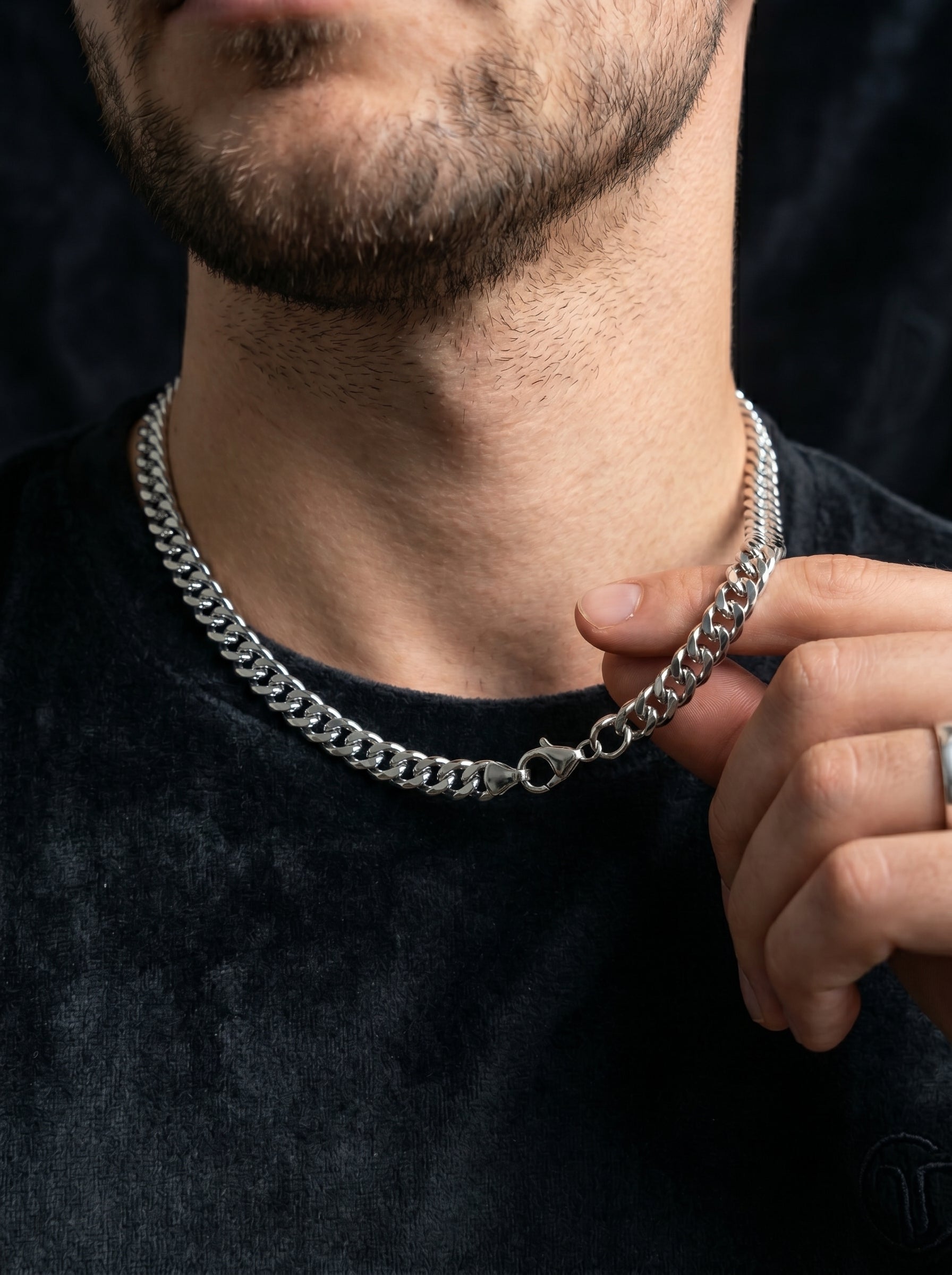 Silver Double Cuban Link Chain