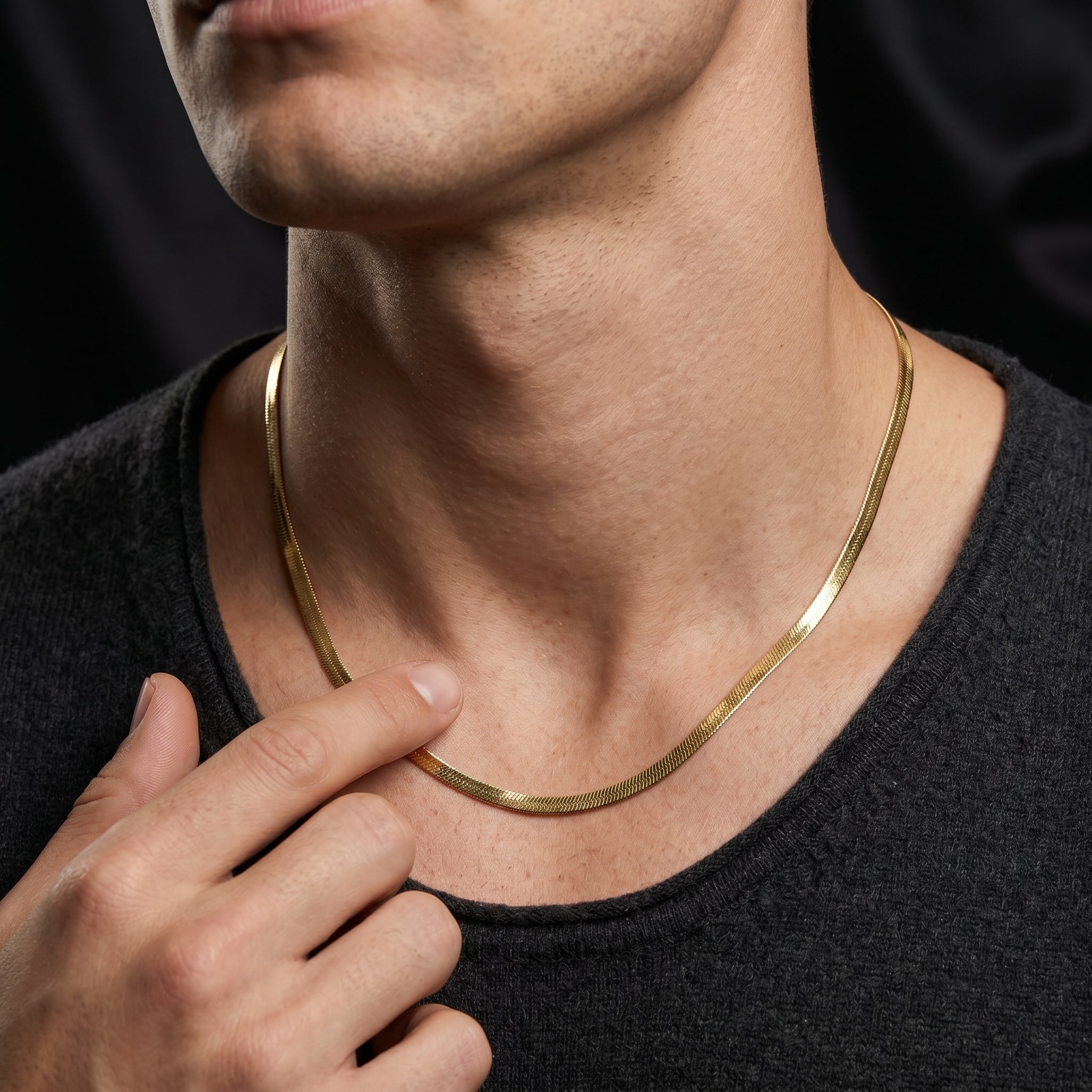 Herringbone Snake Chain Necklace