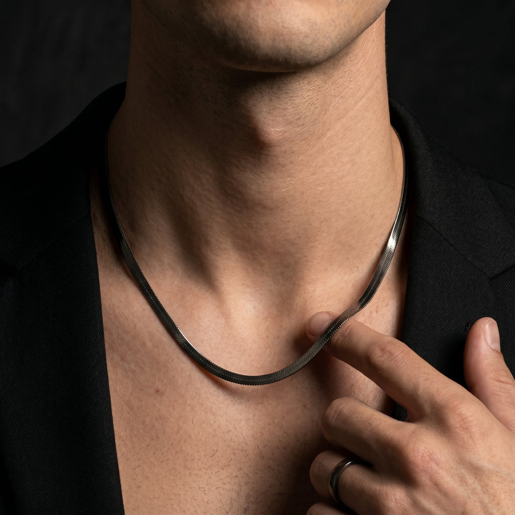 Herringbone Snake Chain Necklace