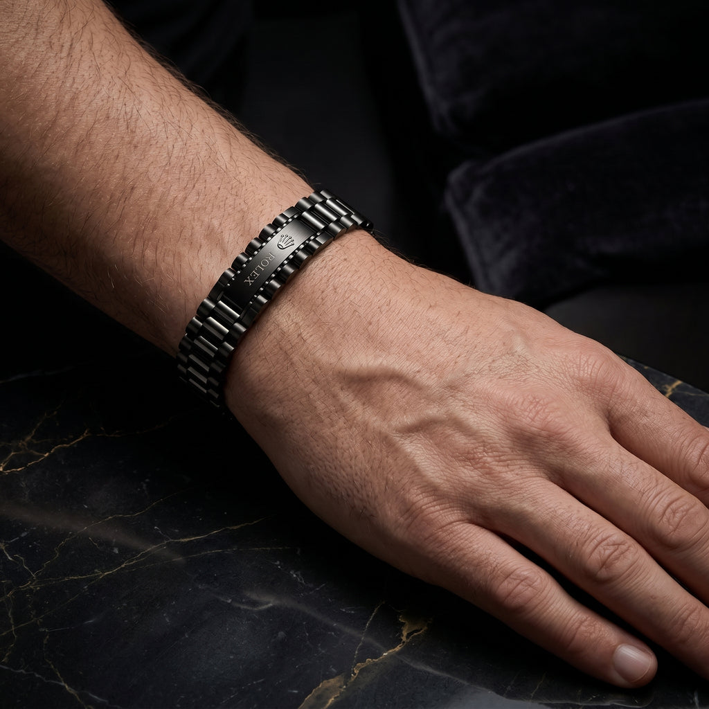 President-Style Bracelet — Black