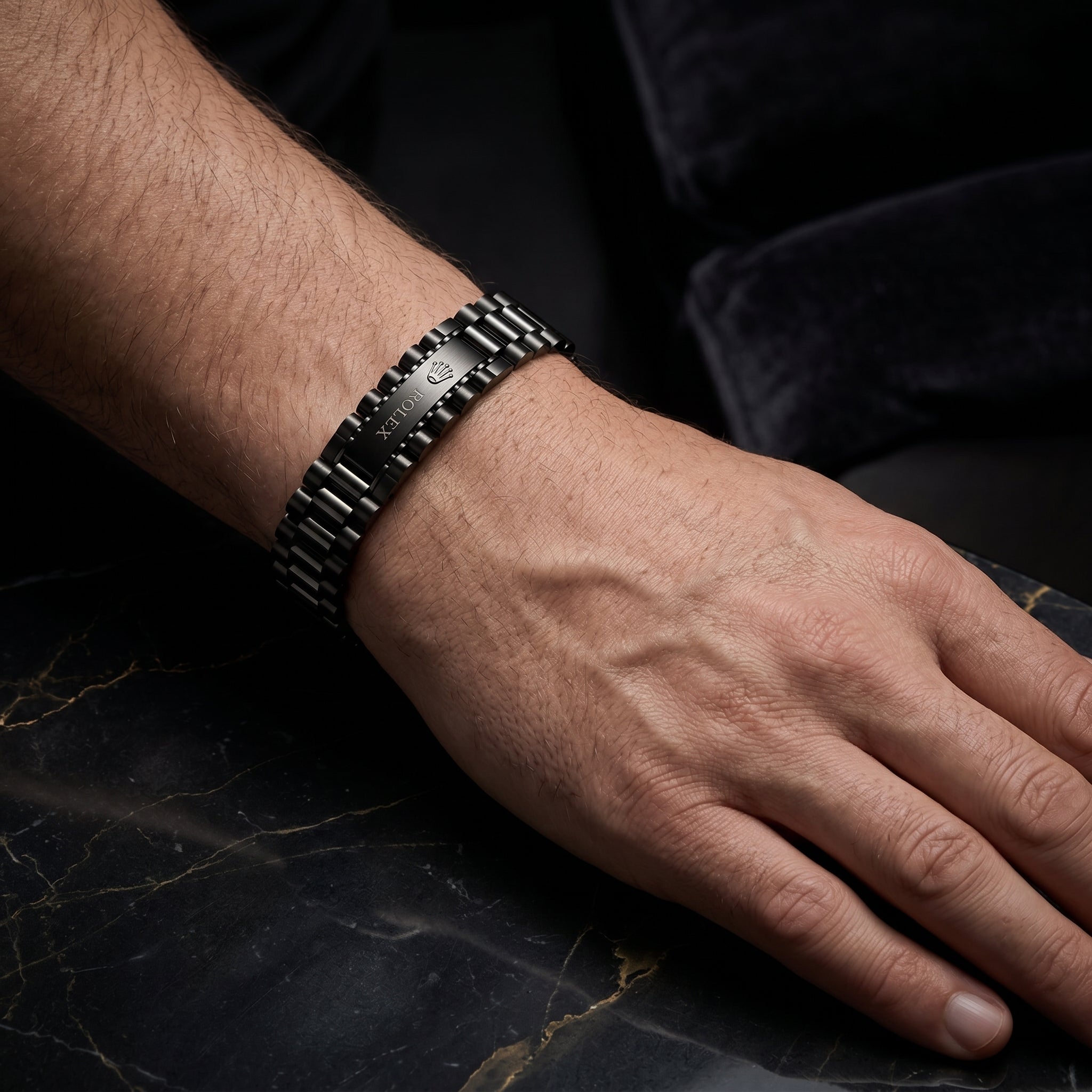 President-Style Bracelet — Black