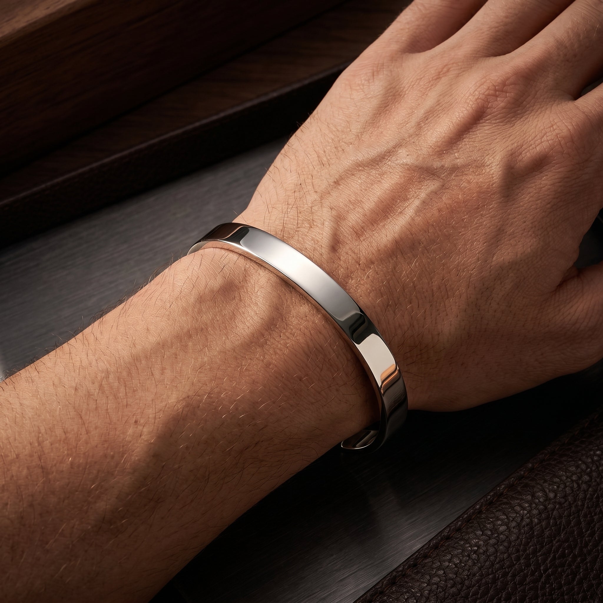Minimalist Flat Cuff Bracelet